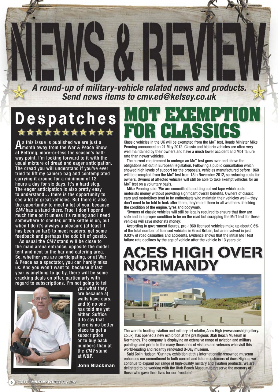 Classic Military Vehicle Preview Pages