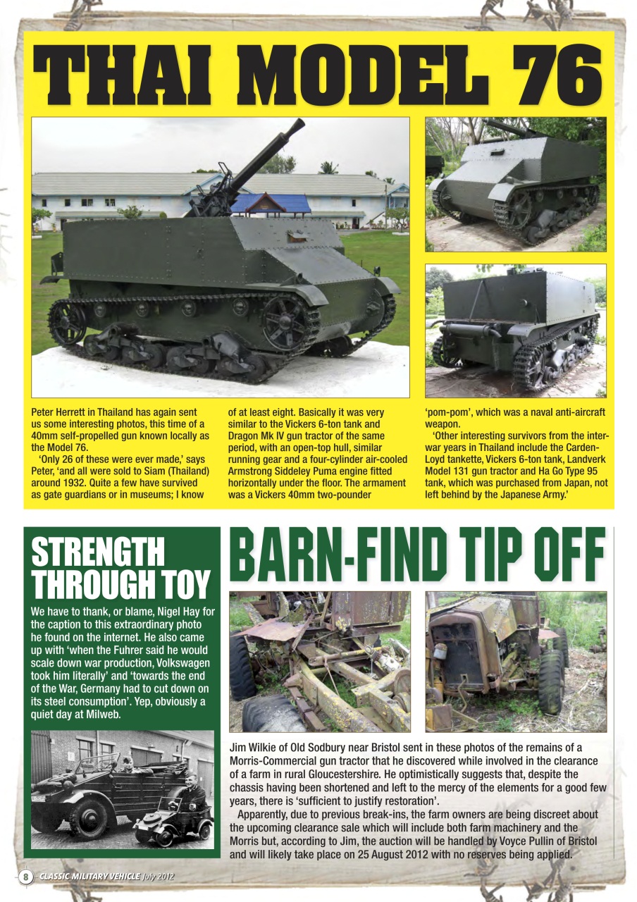 Classic Military Vehicle Preview Pages