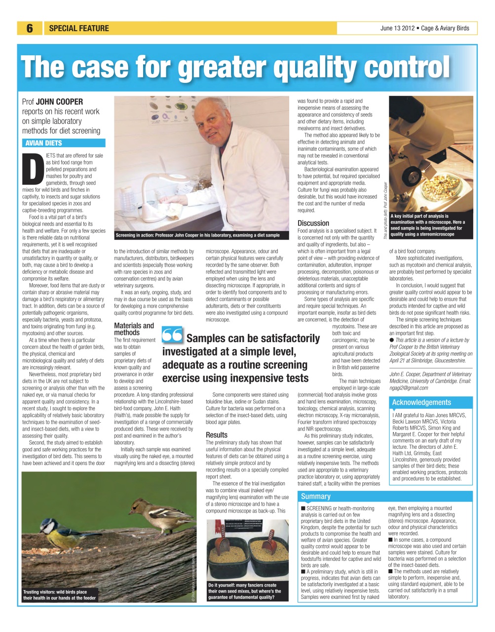 Cage & Aviary Birds Preview Pages