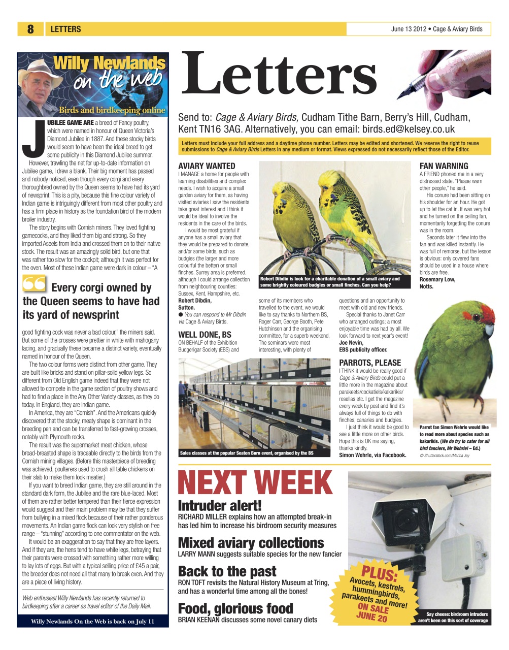 Cage & Aviary Birds Preview Pages