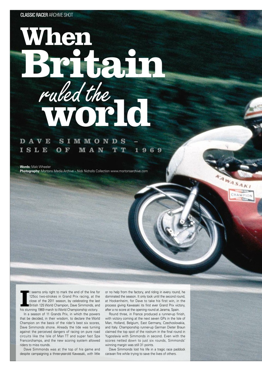 Classic Racer Preview Pages