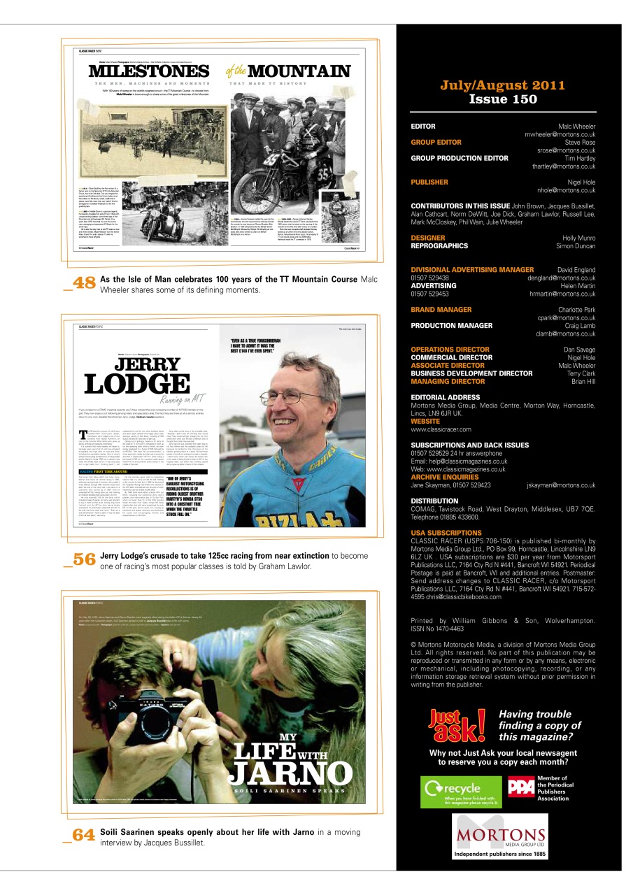 Classic Racer Preview Pages