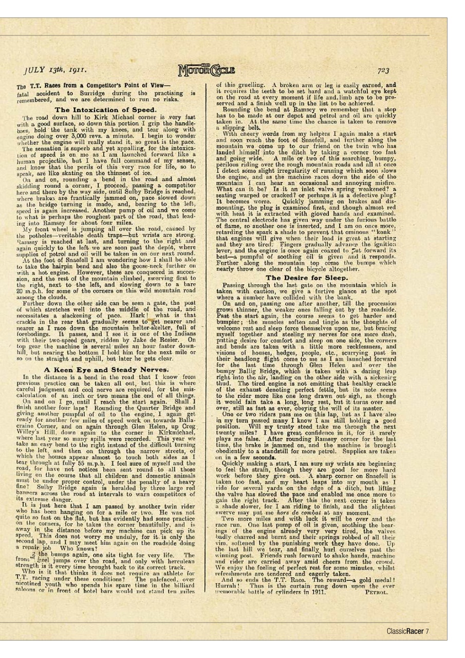 Classic Racer Preview Pages