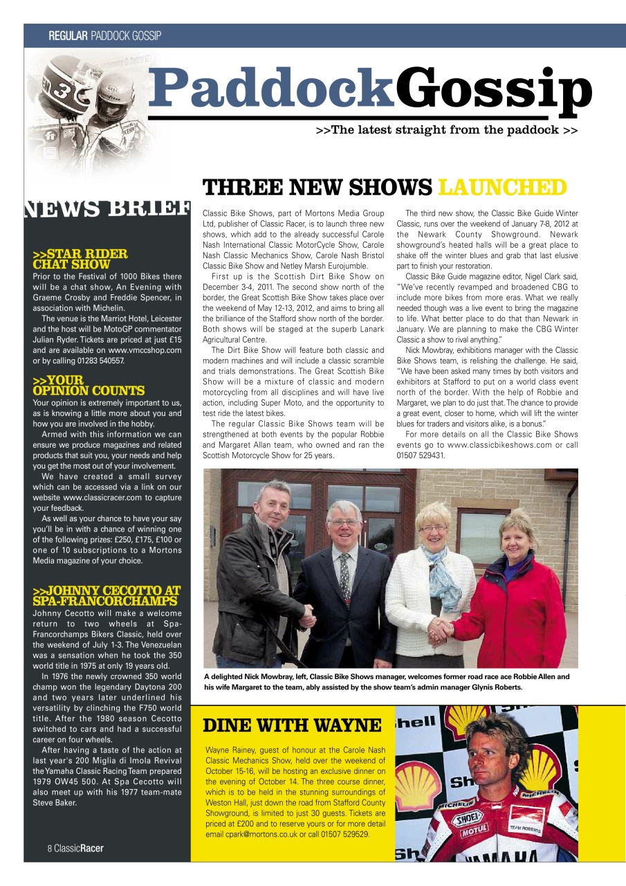 Classic Racer Preview Pages