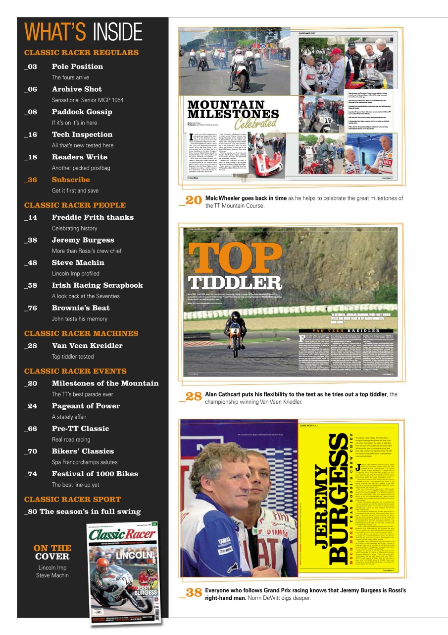 Classic Racer Preview Pages