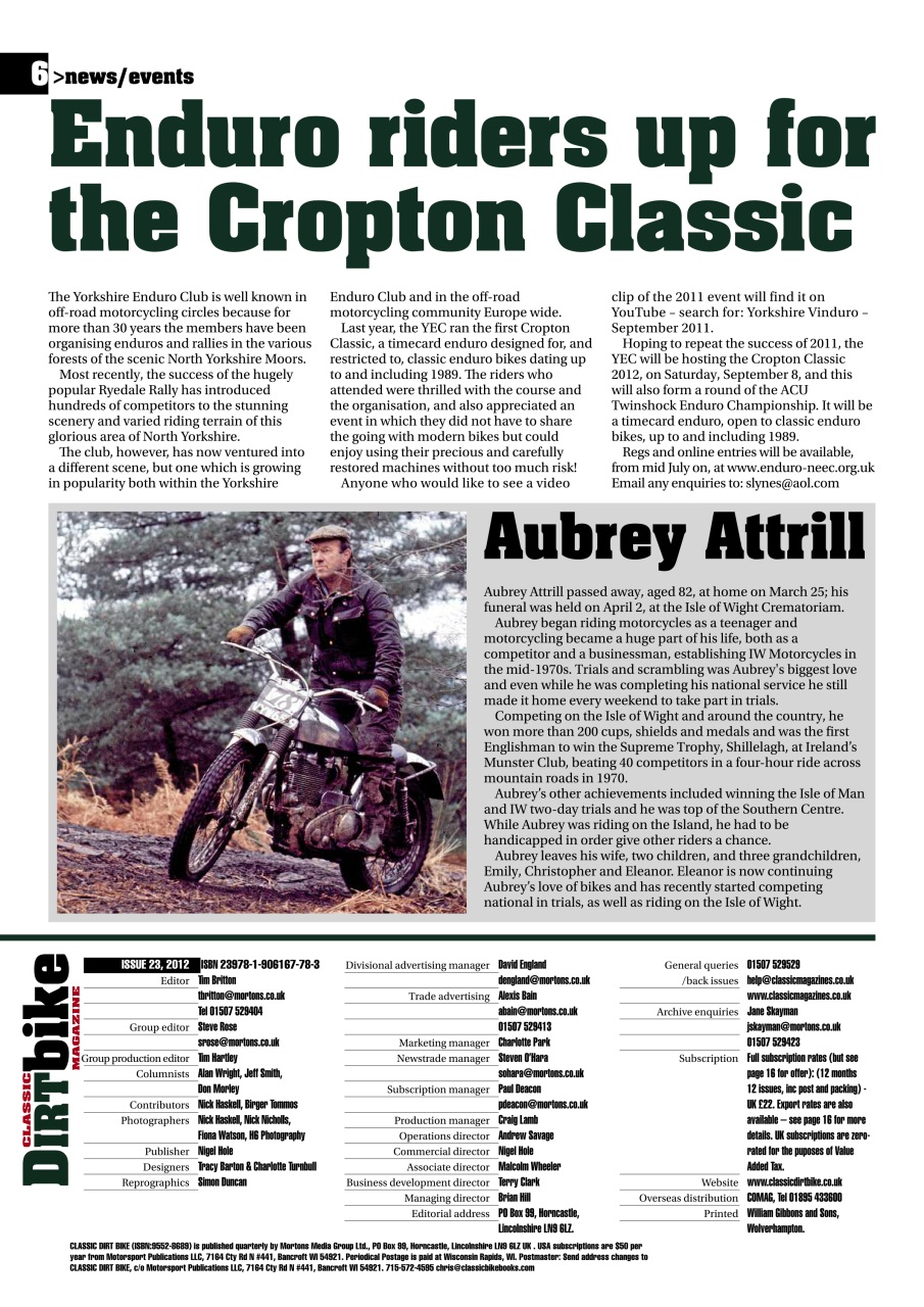 Classic Dirt Bike Preview Pages