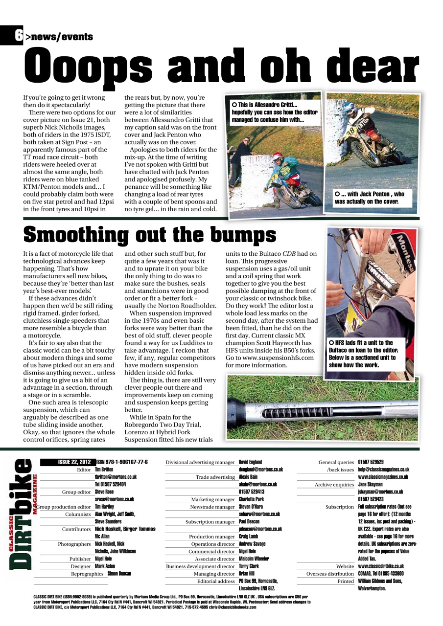 Classic Dirt Bike Preview Pages