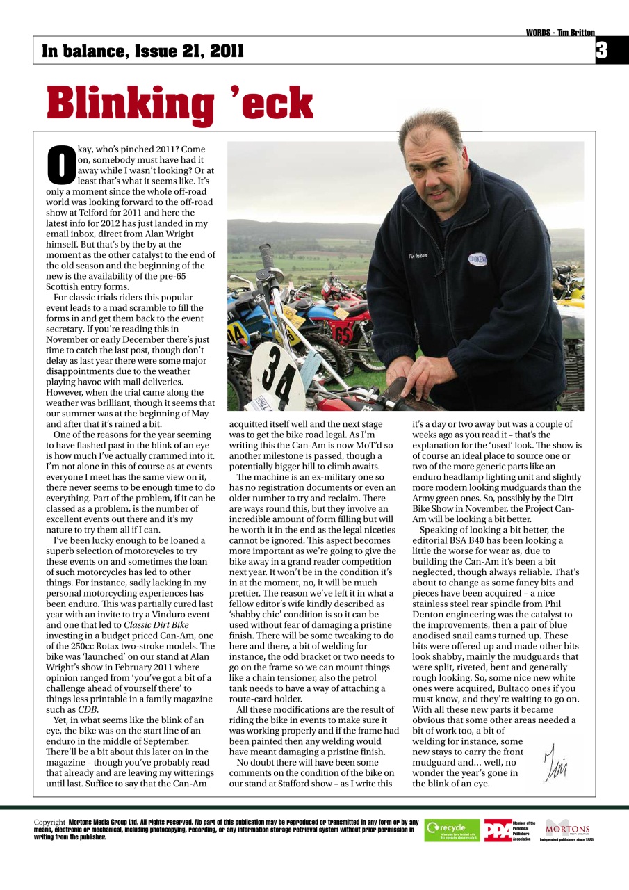 Classic Dirt Bike Preview Pages