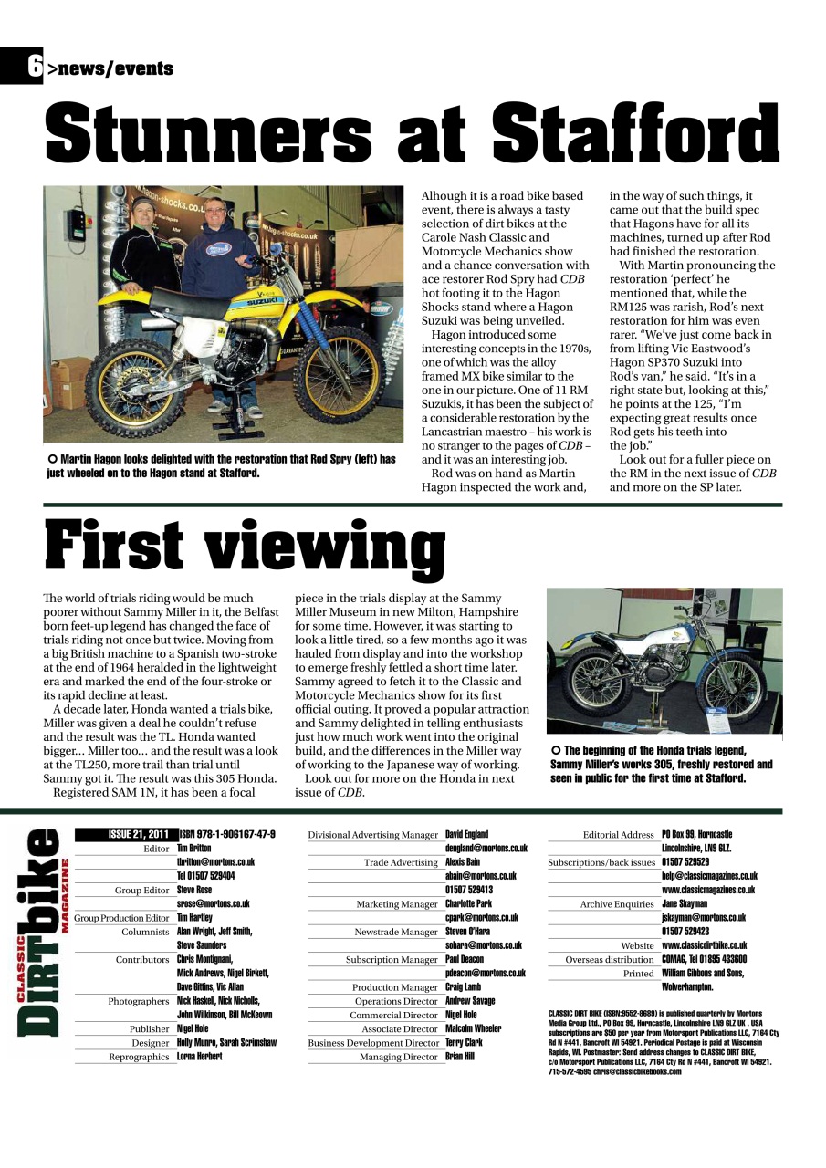 Classic Dirt Bike Preview Pages