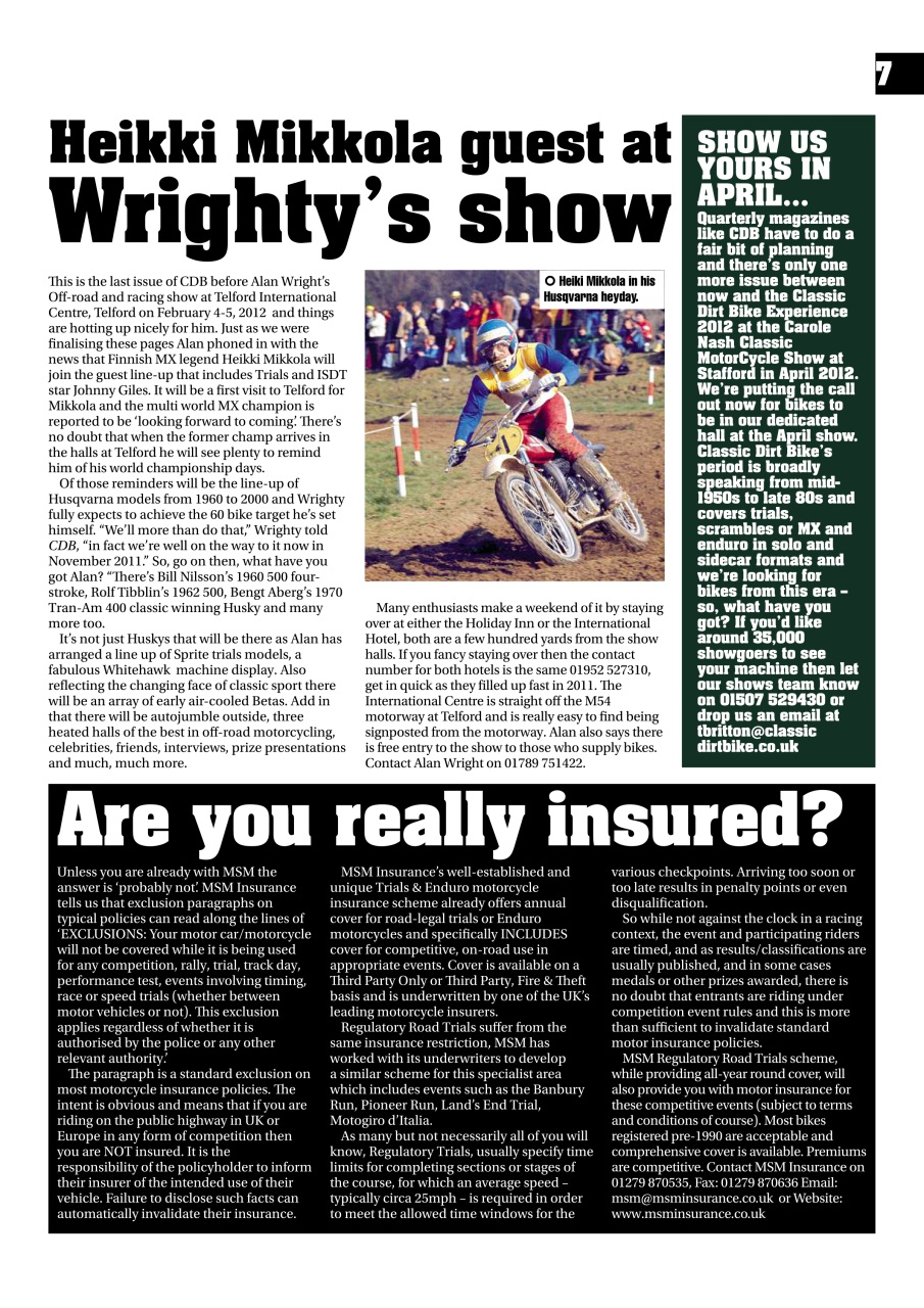 Classic Dirt Bike Preview Pages