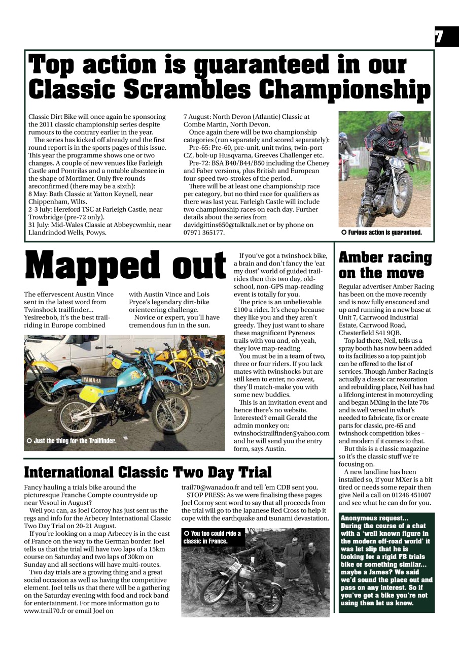 Classic Dirt Bike Preview Pages