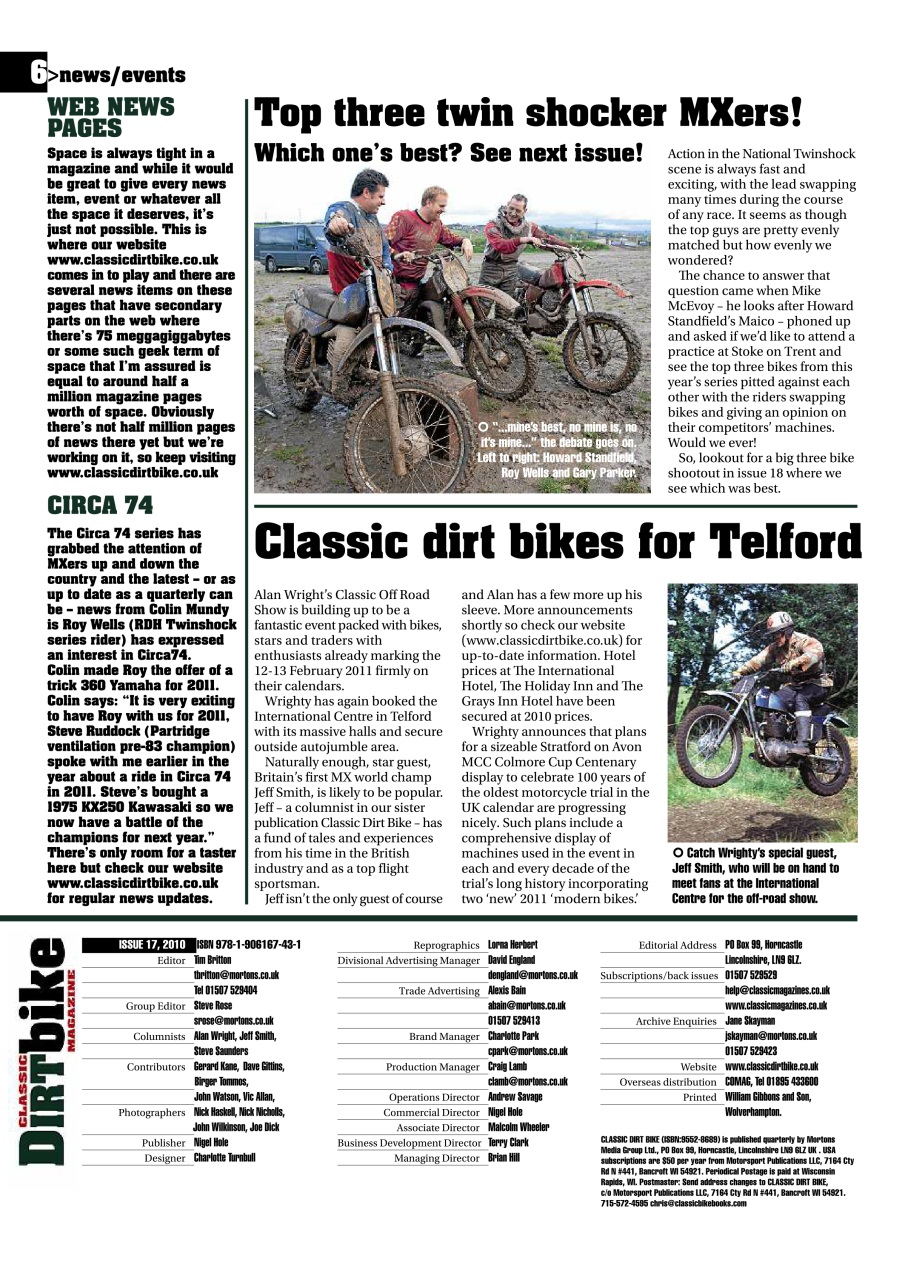 Classic Dirt Bike Preview Pages