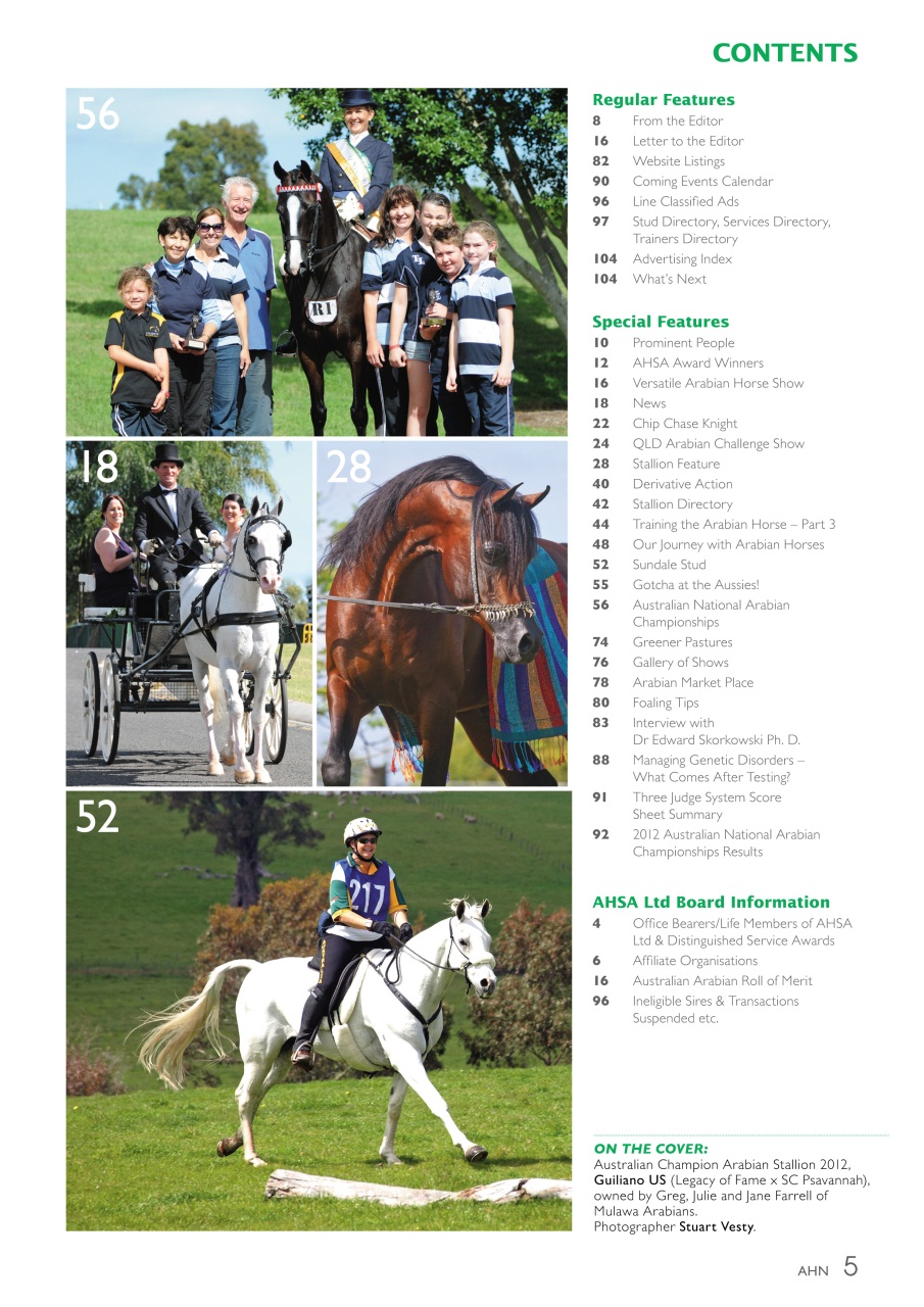 Australian Arabian Horse News Preview Pages