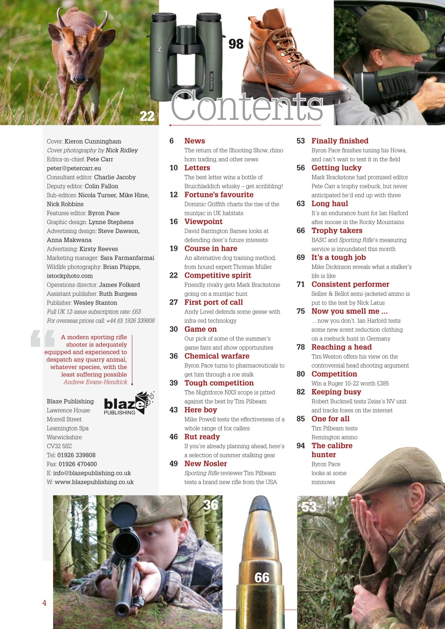 Sporting Rifle Preview Pages