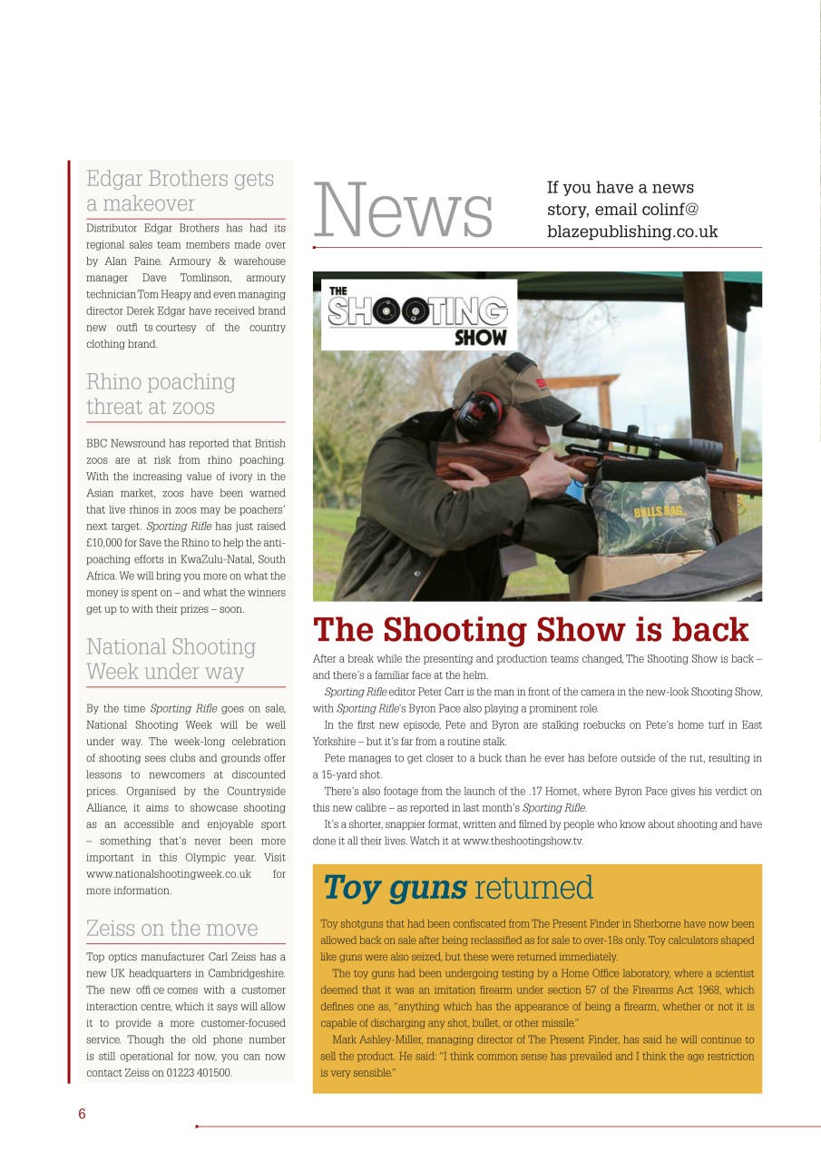 Sporting Rifle Preview Pages