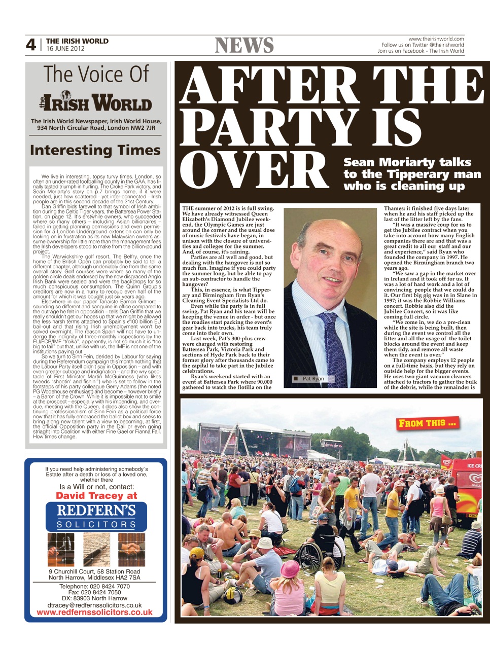 Irish World Preview Pages