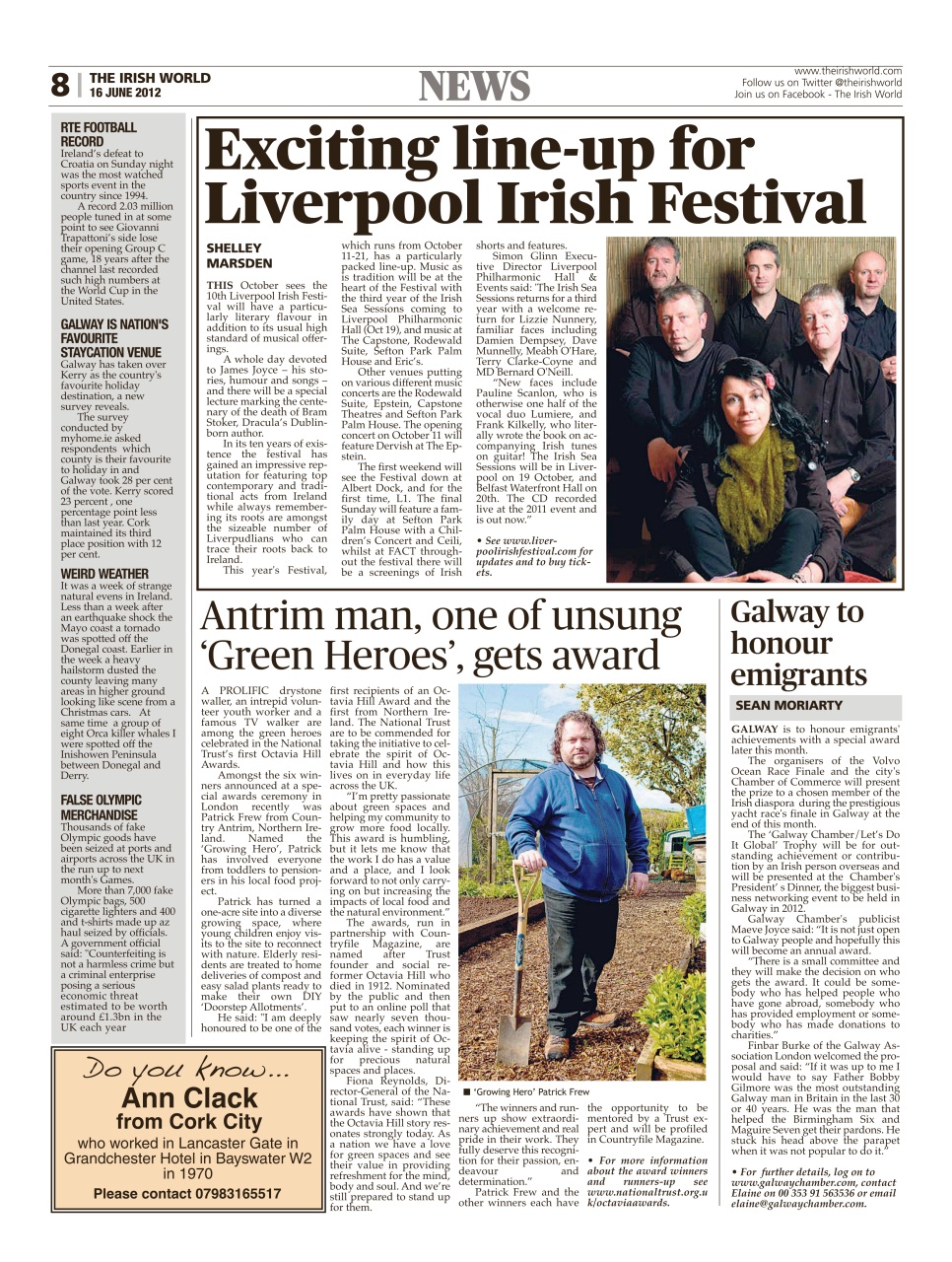 Irish World Preview Pages