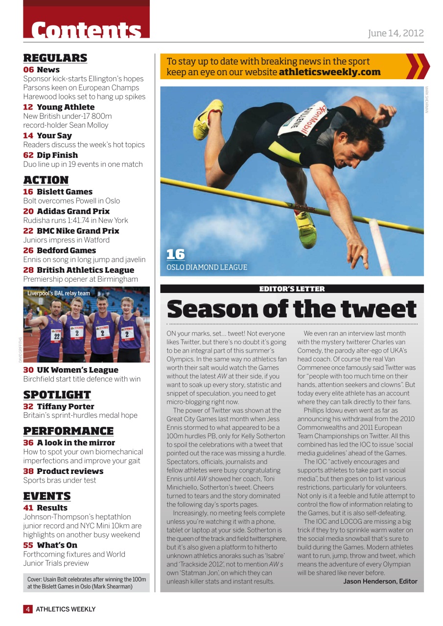 AW – Athletics Weekly Magazine Preview Pages