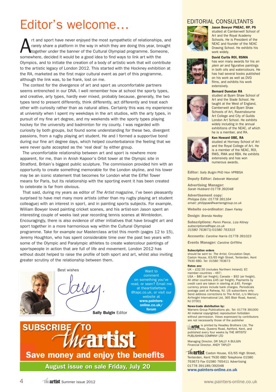 The Artist Preview Pages