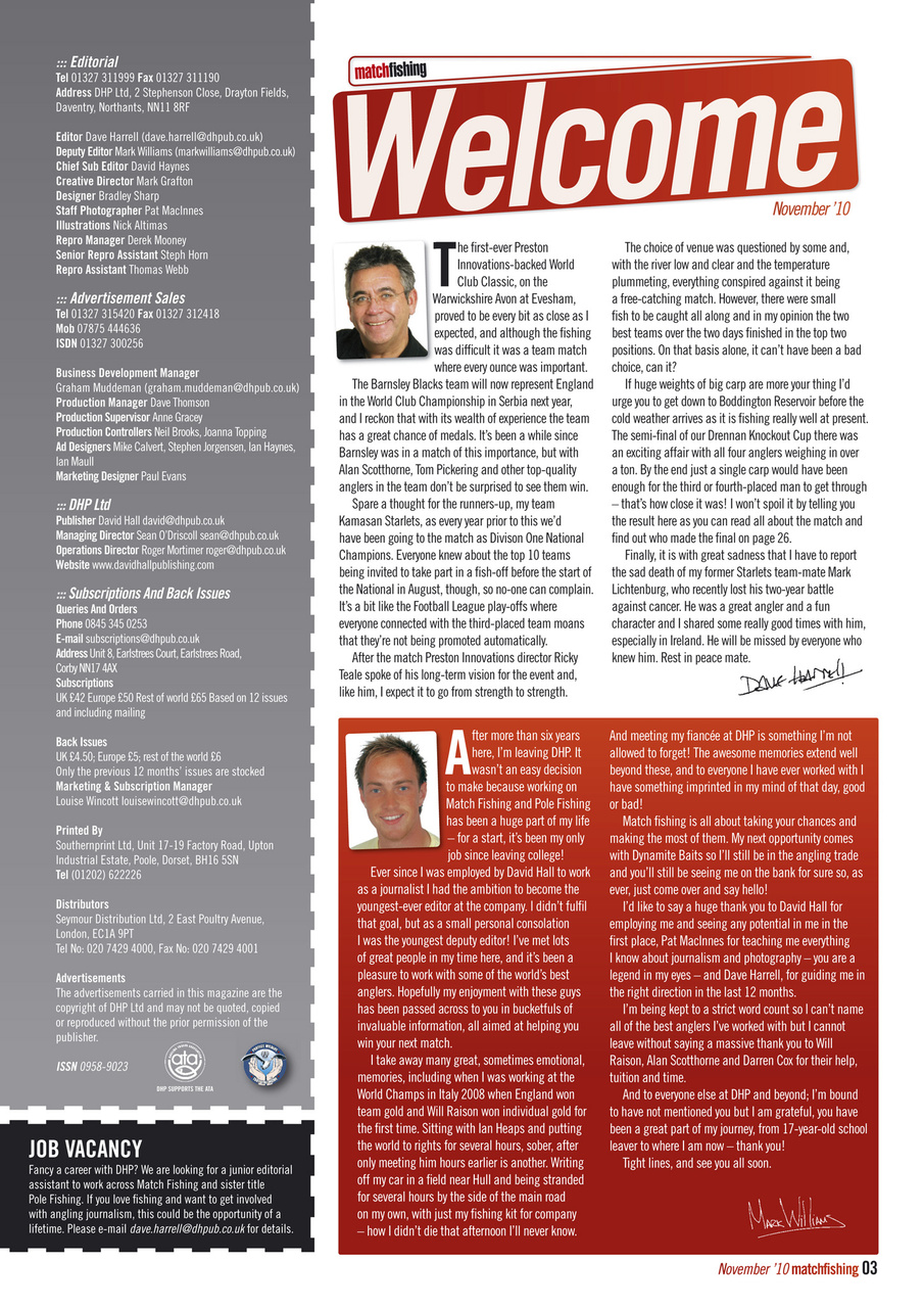 Match Fishing Preview Pages