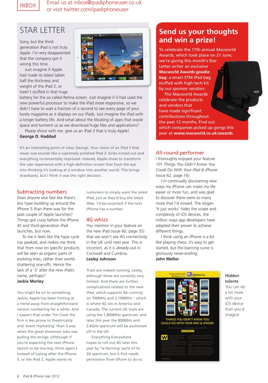 iPad and iPhone User Preview Pages