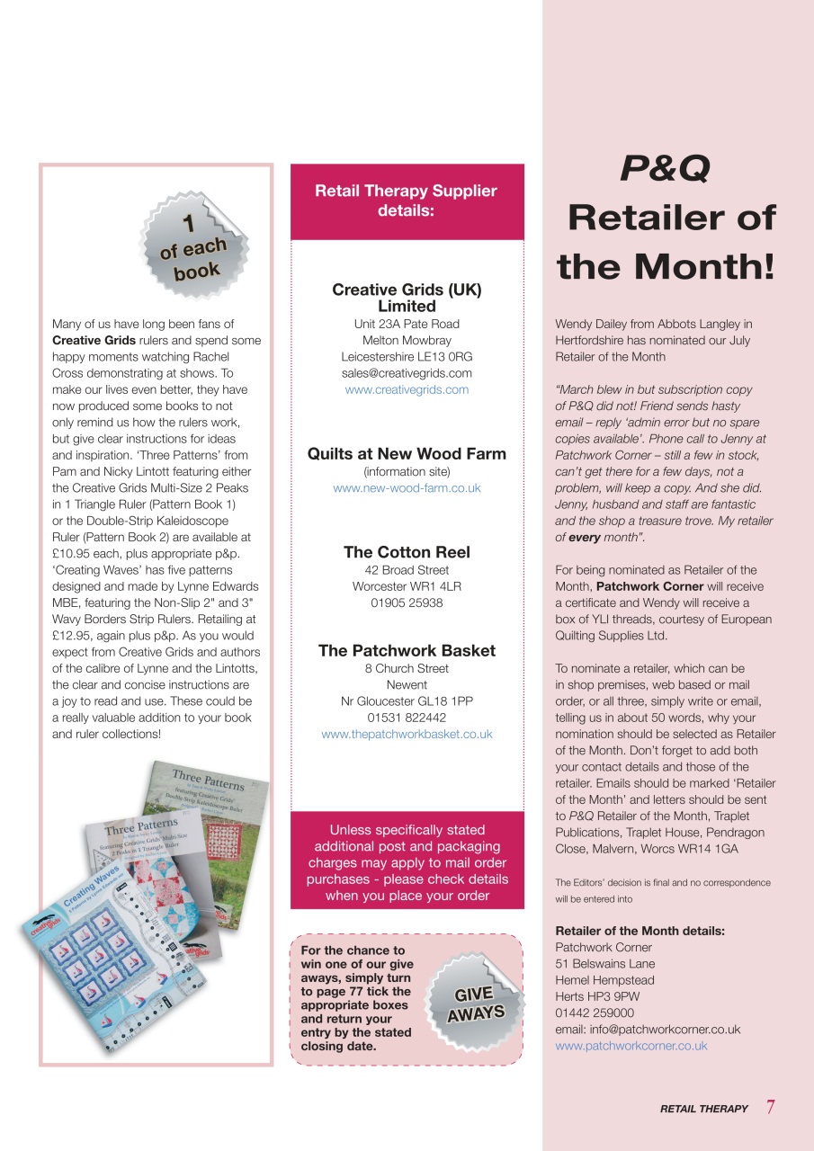 Patchwork and Quilting Preview Pages