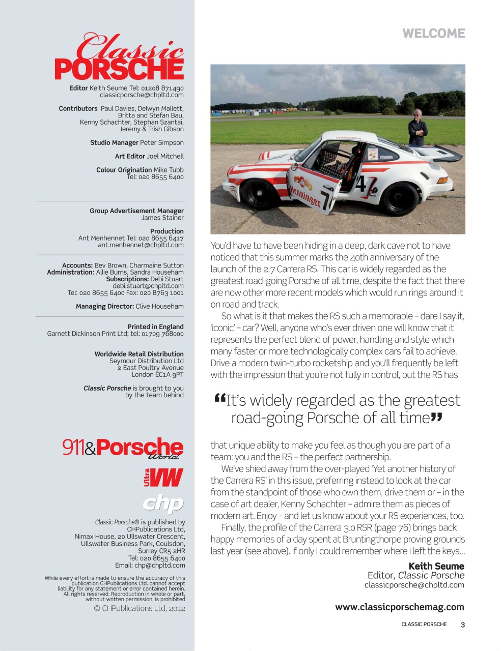 Classic Porsche Preview Pages