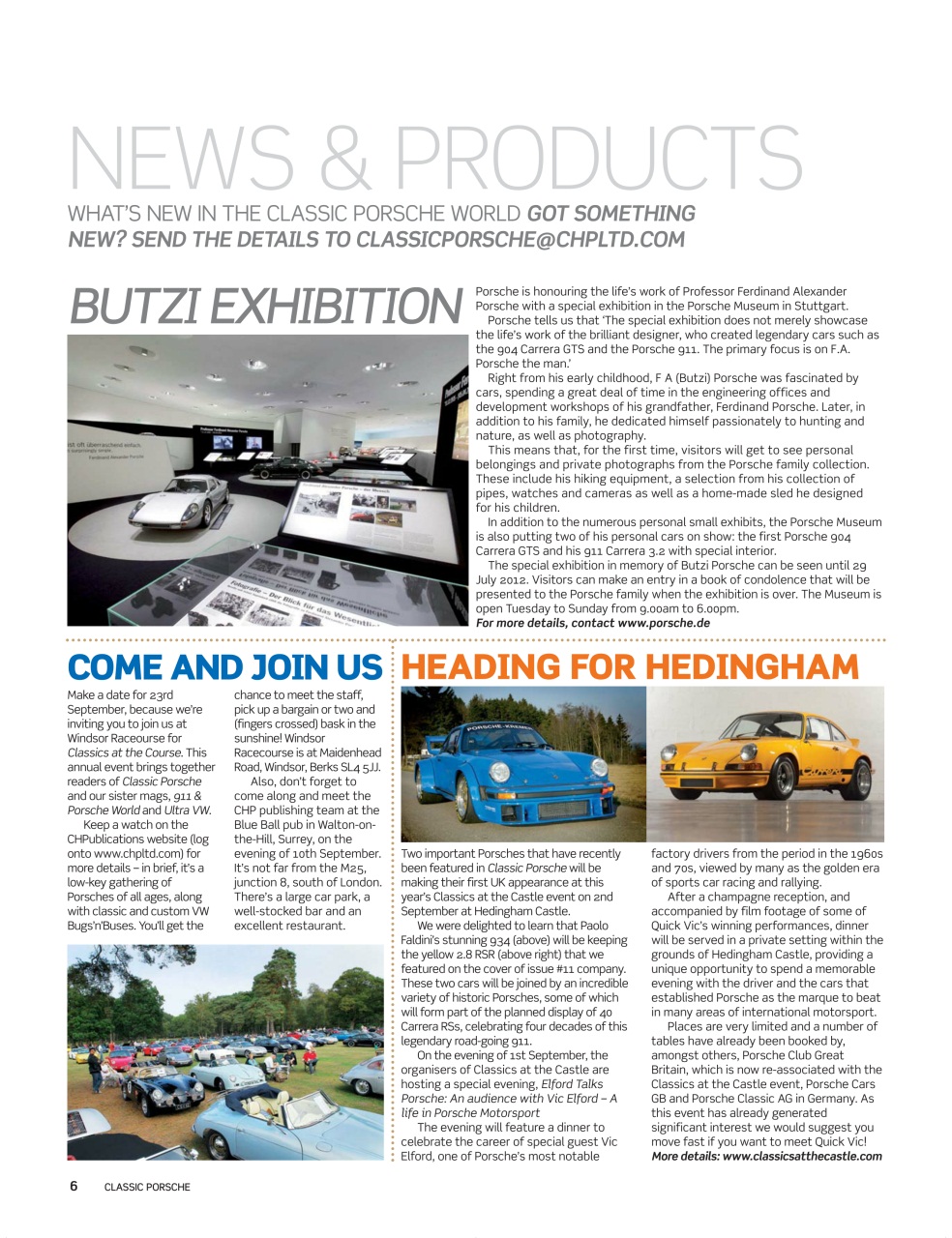 Classic Porsche Preview Pages