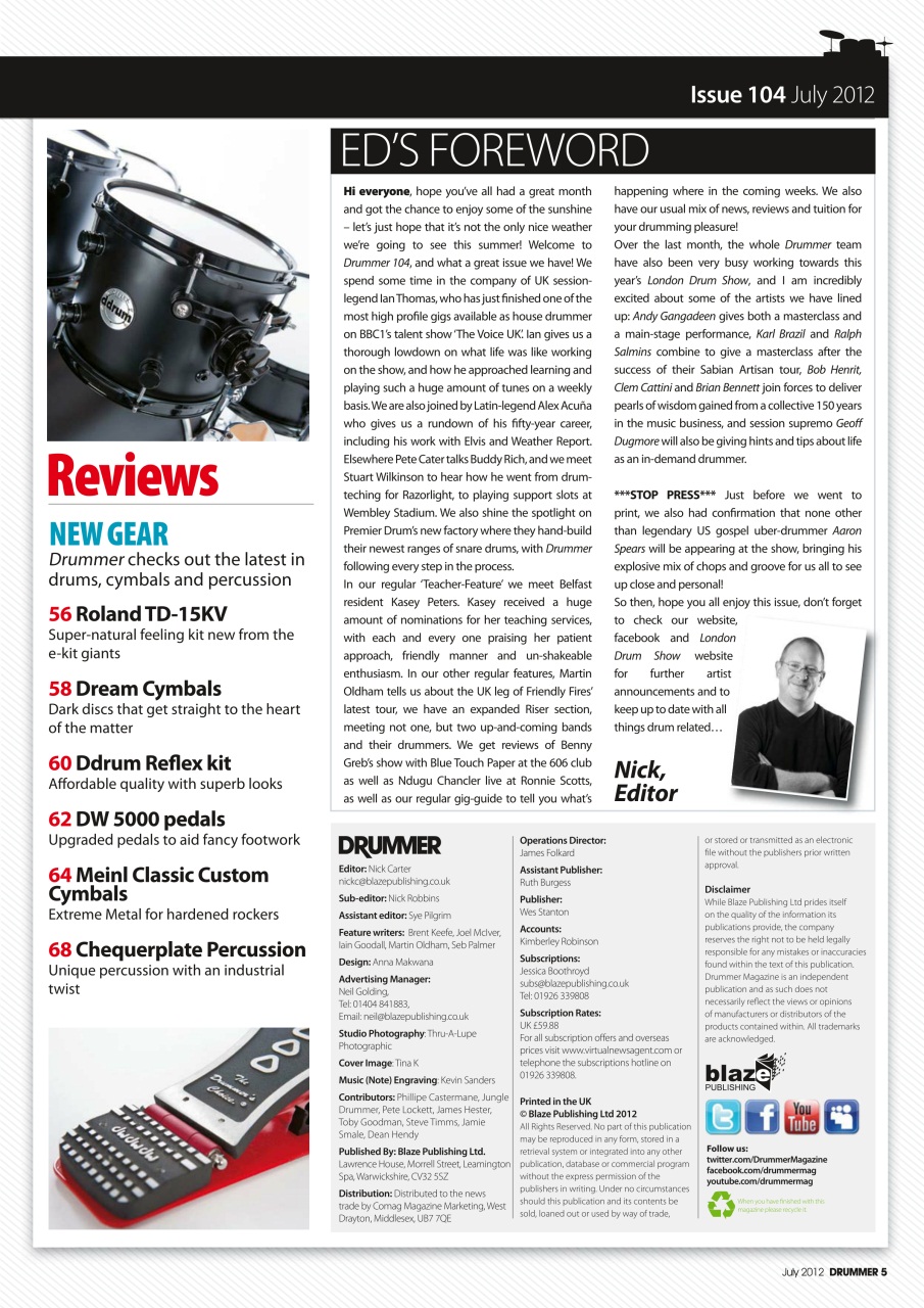 iDrum magazine: Never miss a beat Preview Pages