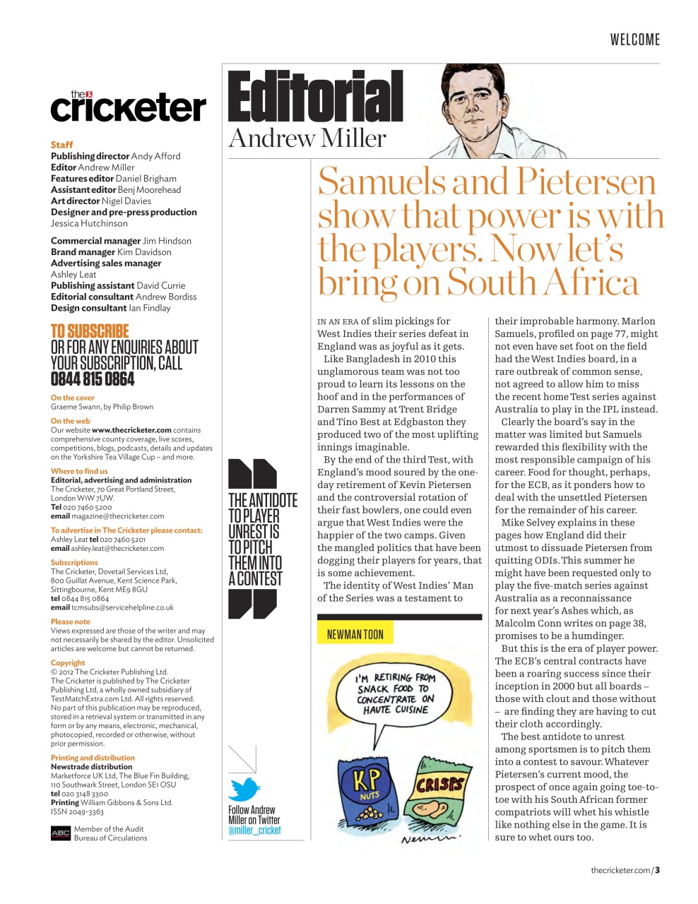 The Cricketer Magazine Preview Pages