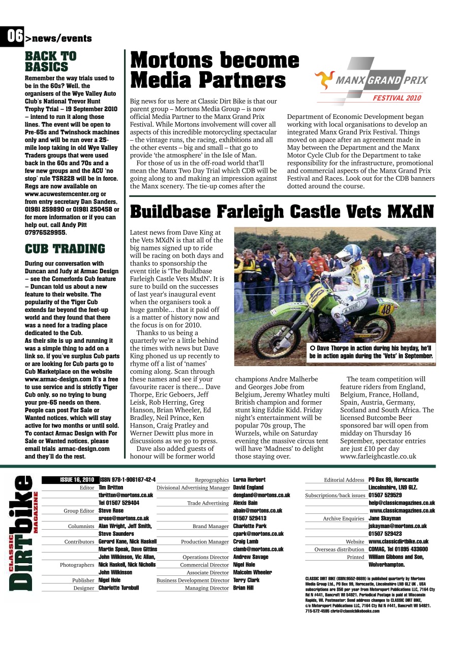 Classic Dirt Bike Preview Pages