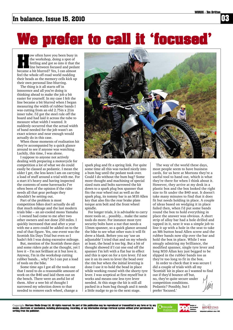 Classic Dirt Bike Preview Pages