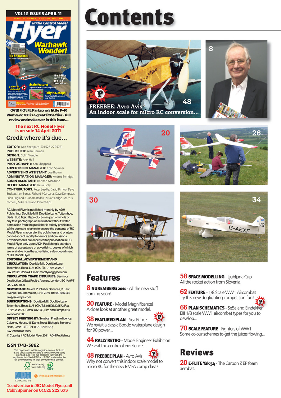 Radio Control Model Flyer Preview Pages