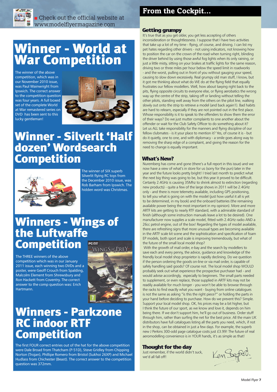 Radio Control Model Flyer Preview Pages