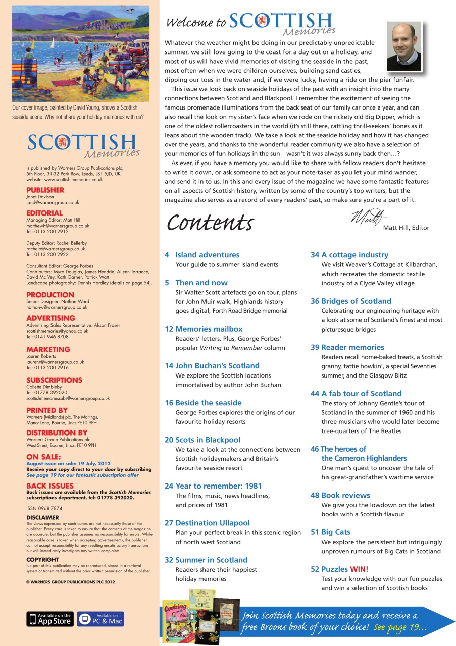 Scottish Memories Preview Pages