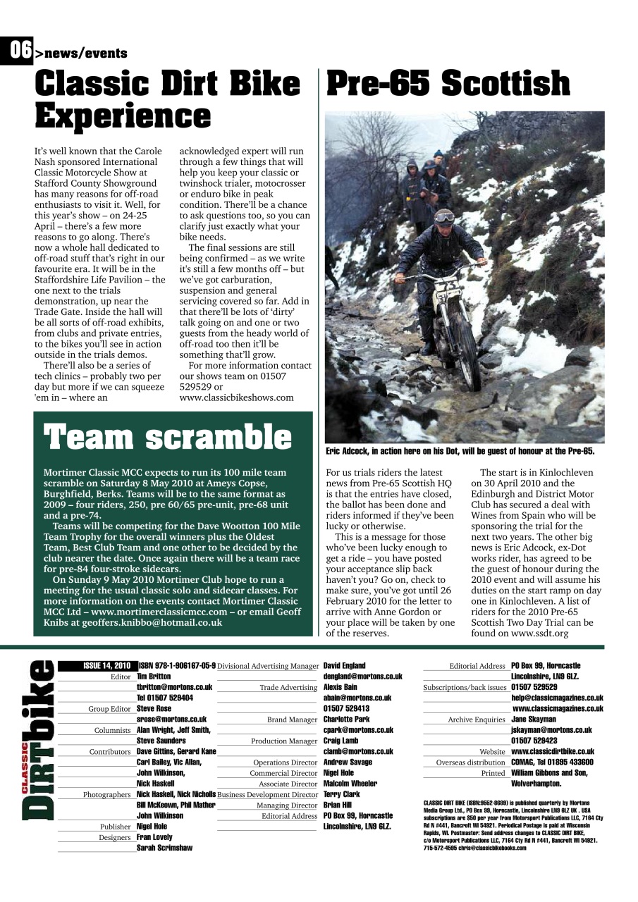 Classic Dirt Bike Preview Pages