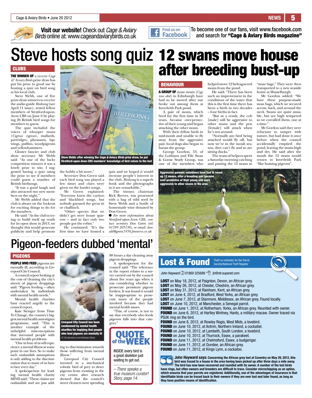 Cage & Aviary Birds Preview Pages