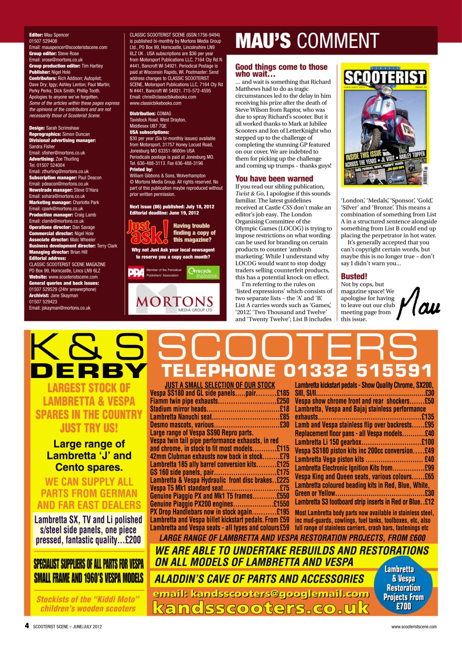 Classic Scooterist Preview Pages