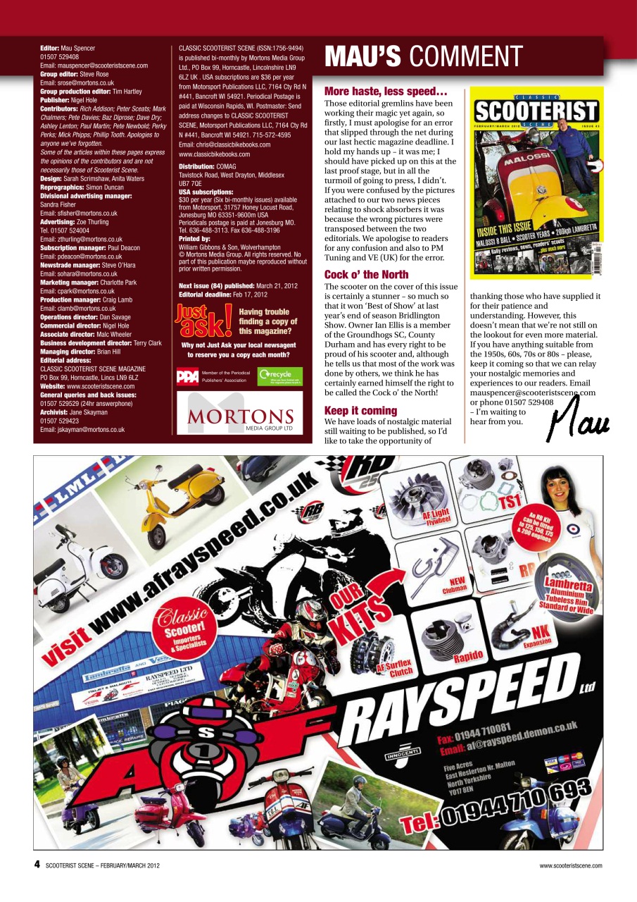 Classic Scooterist Preview Pages