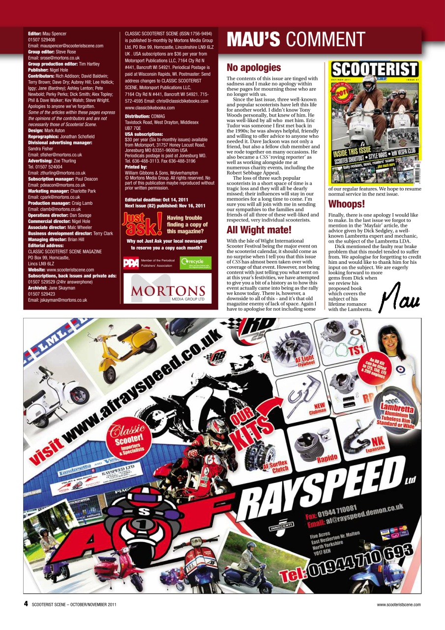 Classic Scooterist Preview Pages