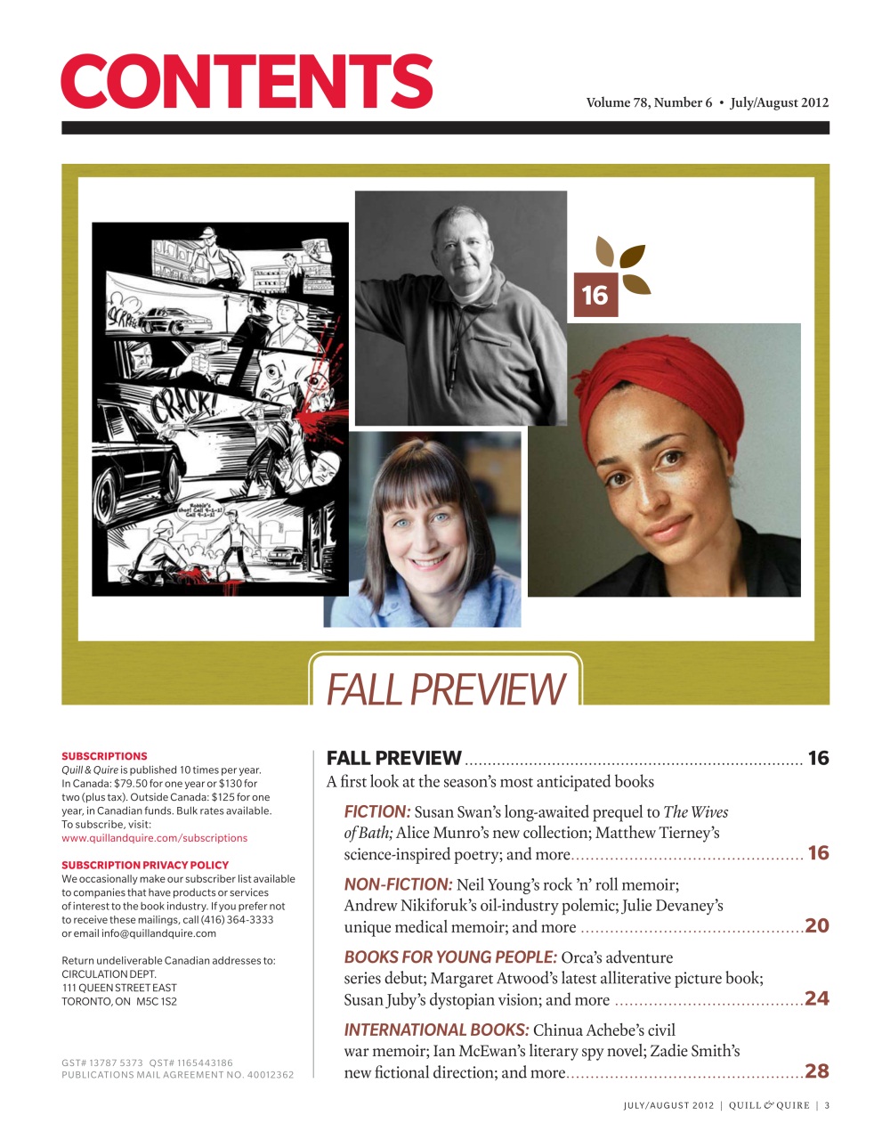 Quill & Quire Preview Pages