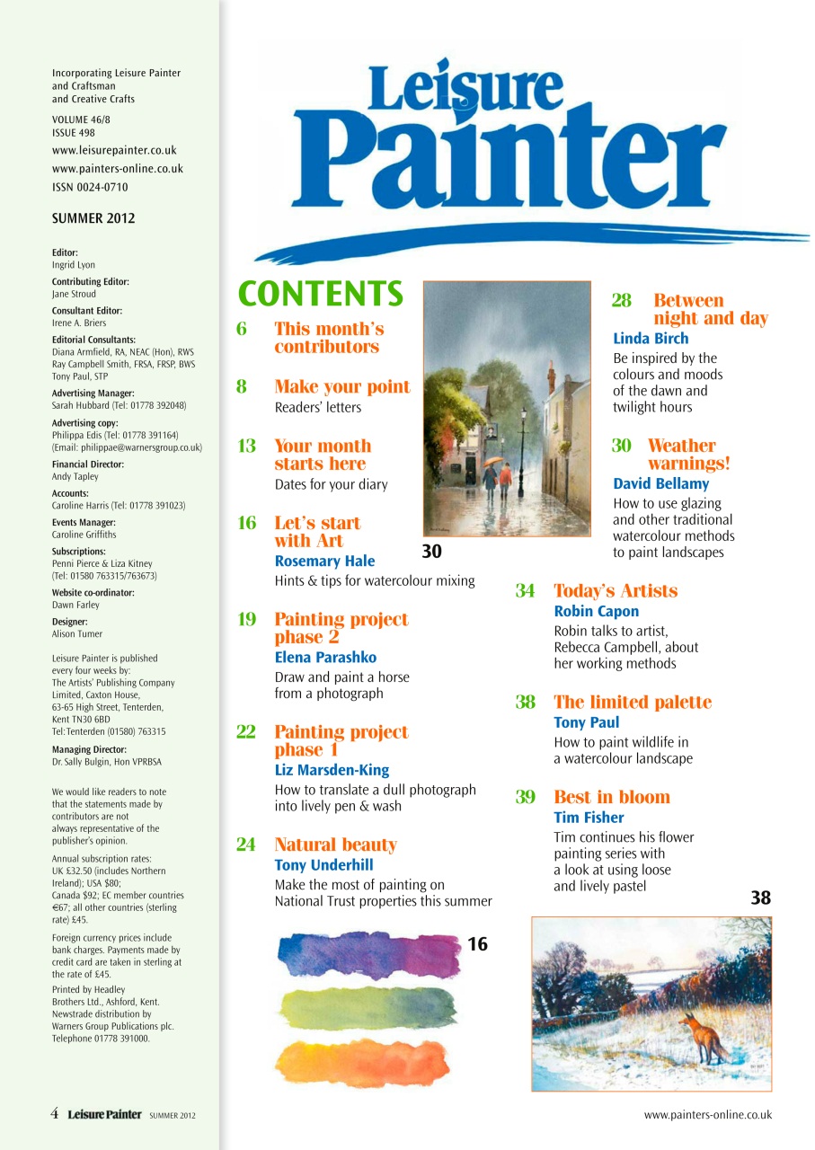 Leisure Painter & The Artist Preview Pages