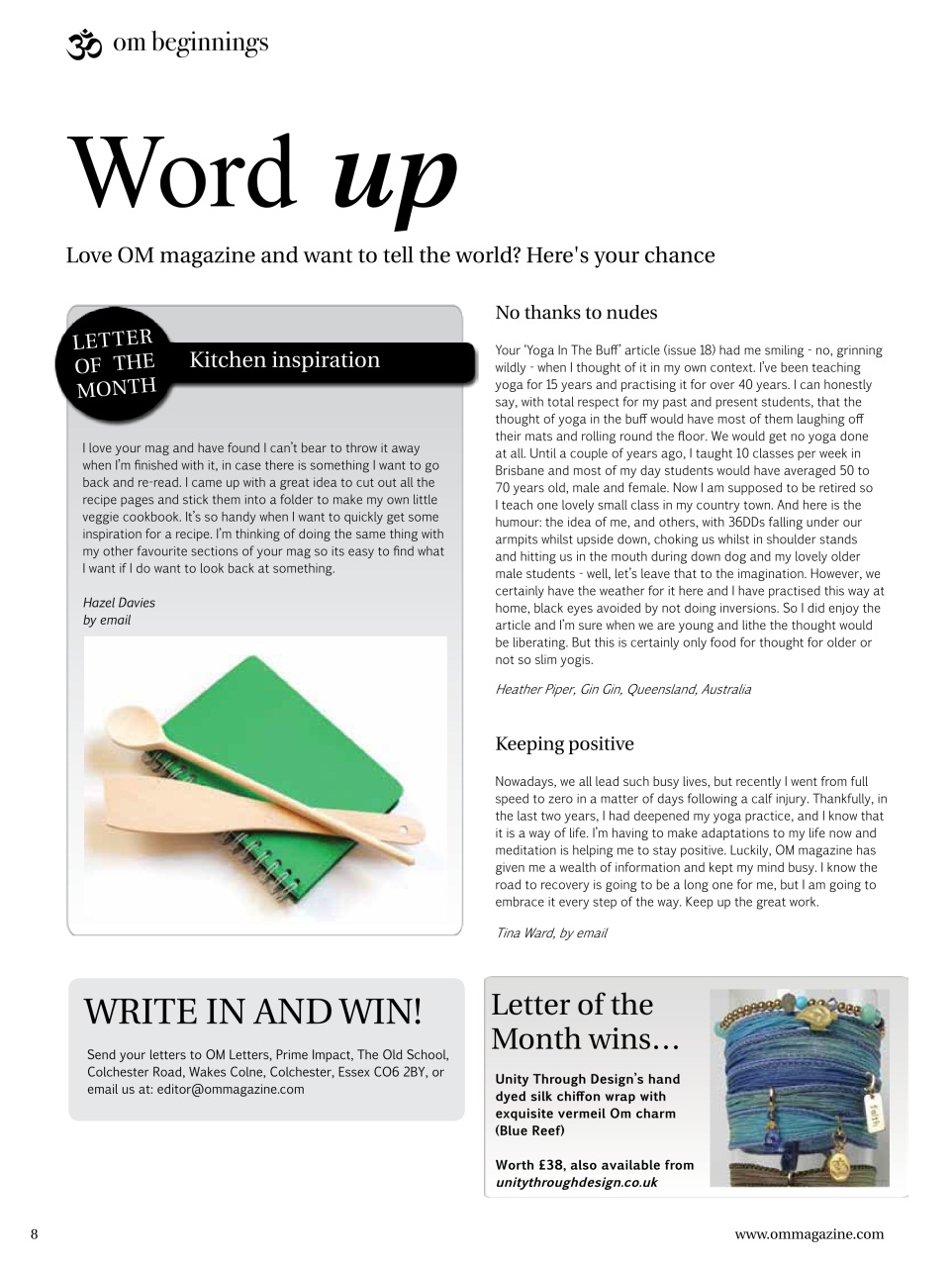 OM Yoga Magazine Preview Pages