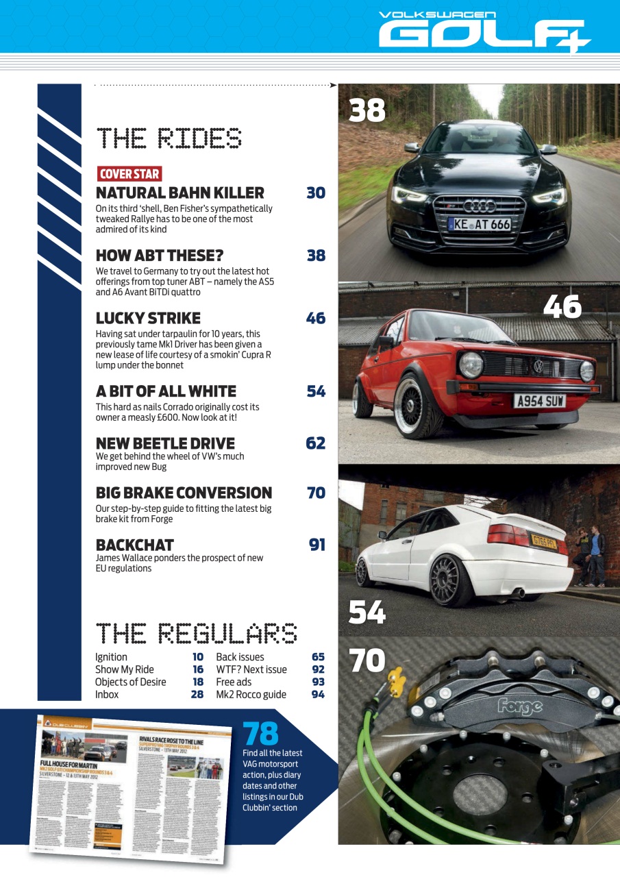 Volkswagen Golf + Preview Pages