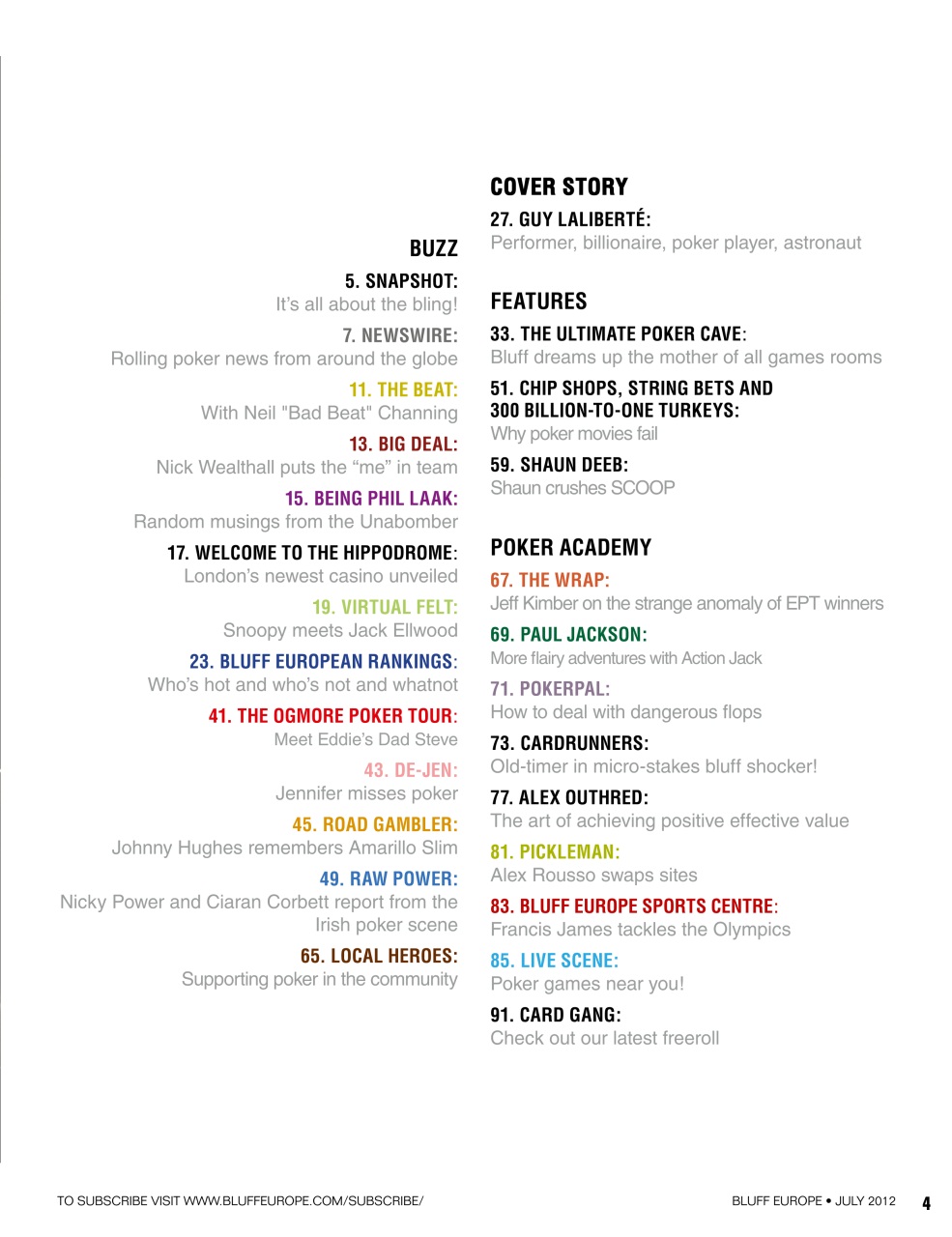 Bluff Europe Preview Pages