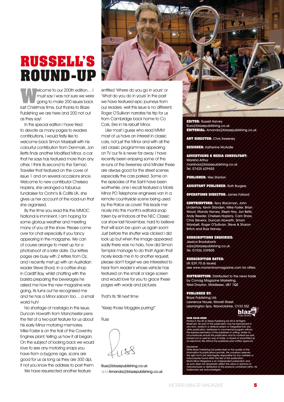 Morris Minor Magazine Preview Pages