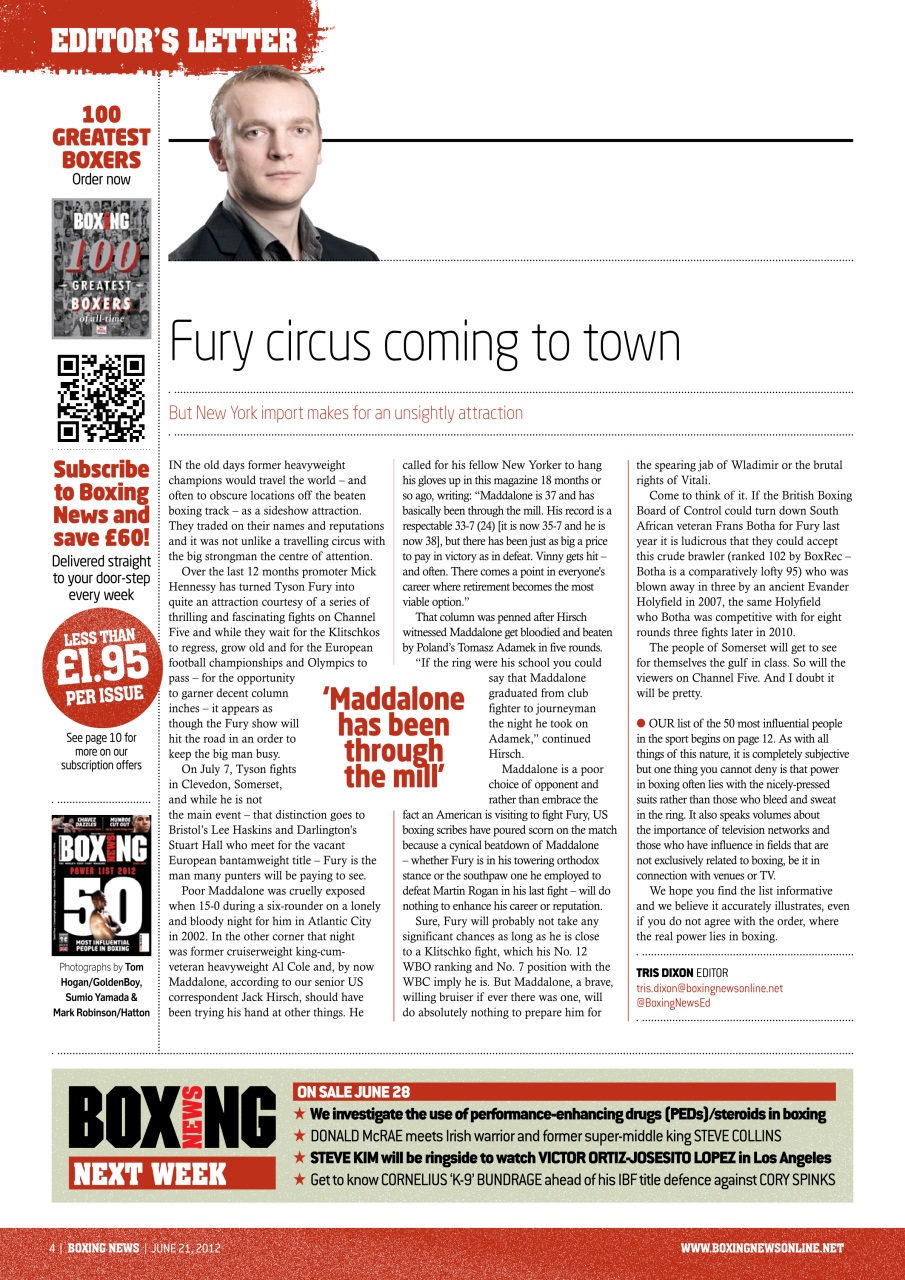 Boxing News Preview Pages