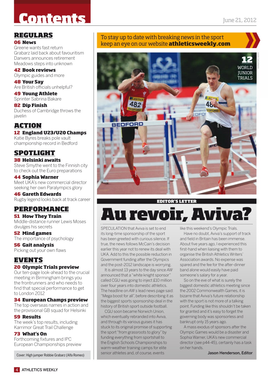 AW – Athletics Weekly Magazine Preview Pages