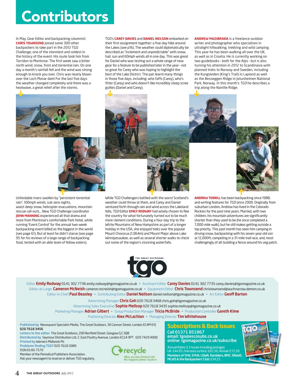 TGO - The Great Outdoors Magazine Preview Pages
