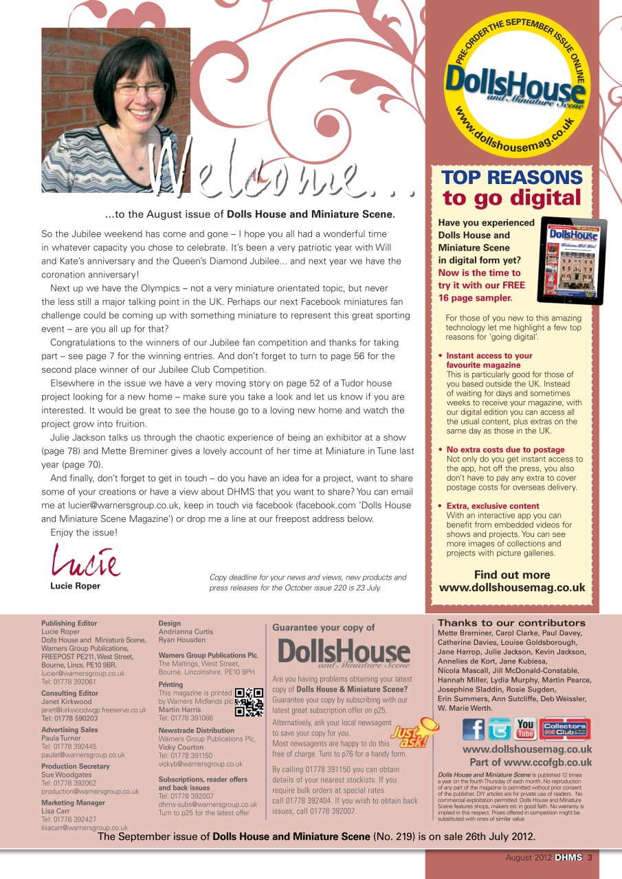 Dolls House and Miniature Scene Preview Pages